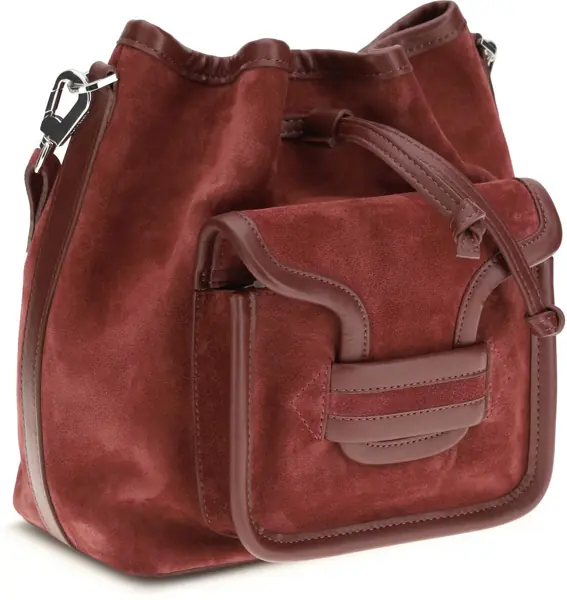 Genti de mana PIERRE HARDY Alpha Bucket Bag SUEDE CALF CALF CARMINE BURGUNDY Femei (BM 19759103) 2