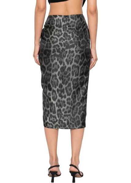 Fuste casual Stella McCartney Silk Midi Skirt ANIMALIER Femei (BM 19759226) 3