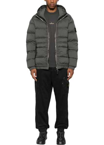 Geci de iarna Stone Island Padded Down Jacket With Hood GREY Barbati (BM 19759238) 2