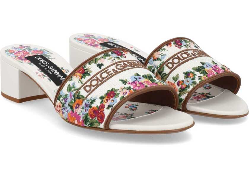 Sandale Dolce & Gabbana Sandal With Embroidery WHITE Femei (BM 19759247) 2