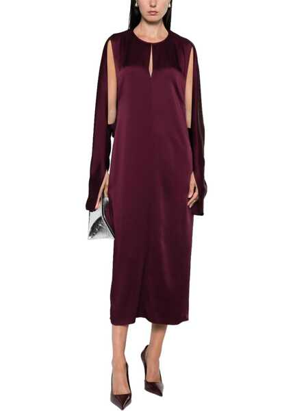 Rochii casual Stella McCartney Midi Dress With Cut-Out Detail BORDEAUX Femei (BM 19759298) 2