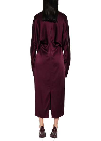 Rochii casual Stella McCartney Midi Dress With Cut-Out Detail BORDEAUX Femei (BM 19759298) 3