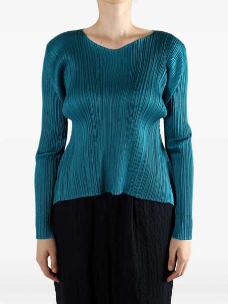 Bluze PLEATS PLEASE ISSEY MIYAKE Top Monthly Colors GREEN Femei (BM 19759325) 2