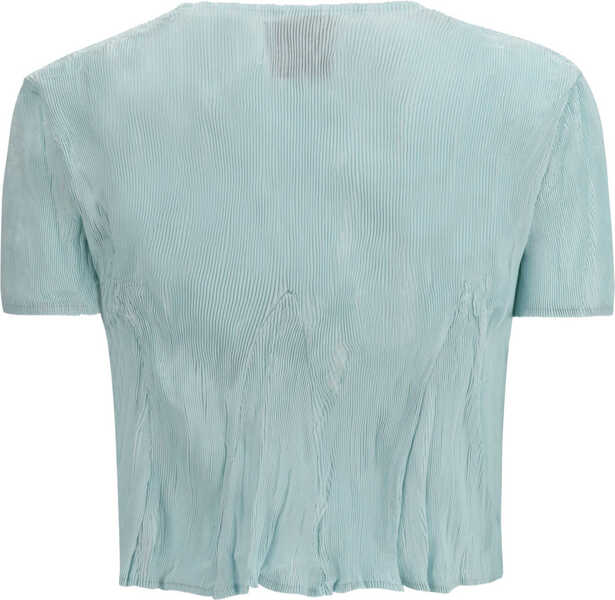 Topuri GONGDID DESIGN Short-sleeved pleated Top MINT Femei (BM 19759568) 2