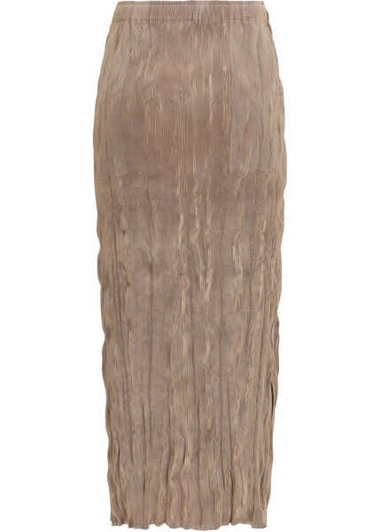 Fuste GONGDID DESIGN Wavy midi Skirt BEIGE Femei (BM 19759577) 2