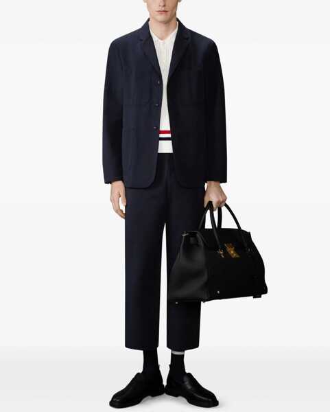 Tricouri Polo Thom Browne Woven cotton Polo Shirt WHITE Barbati (BM 19759613) 2