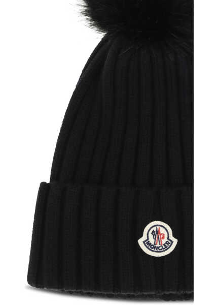 Sepci Moncler Wool Hat with pom pom BLACK Femei (BM 19759619) 3