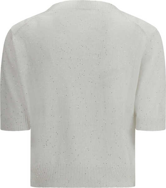 Pulovere Brunello Cucinelli Dazzling cotton Sweater BIANCO Femei (BM 19759679) 2