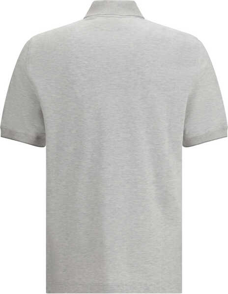 Tricouri Polo Brunello Cucinelli Cotton Polo Shirt PERLAGRIGIO Barbati (BM 19759790) 2