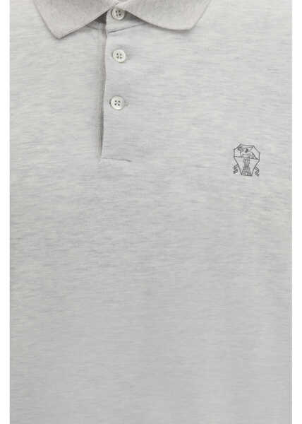 Tricouri Polo Brunello Cucinelli Cotton Polo Shirt PERLAGRIGIO Barbati (BM 19759790) 3