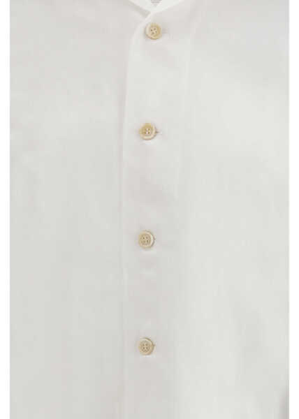 Camasi casual Brunello Cucinelli Easy fit linen Shirt BIANCO Barbati (BM 19759820) 3