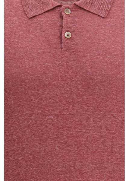 Tricouri Polo Brunello Cucinelli Linen and silk Polo Shirt CORALLO Barbati (BM 19759826) 3