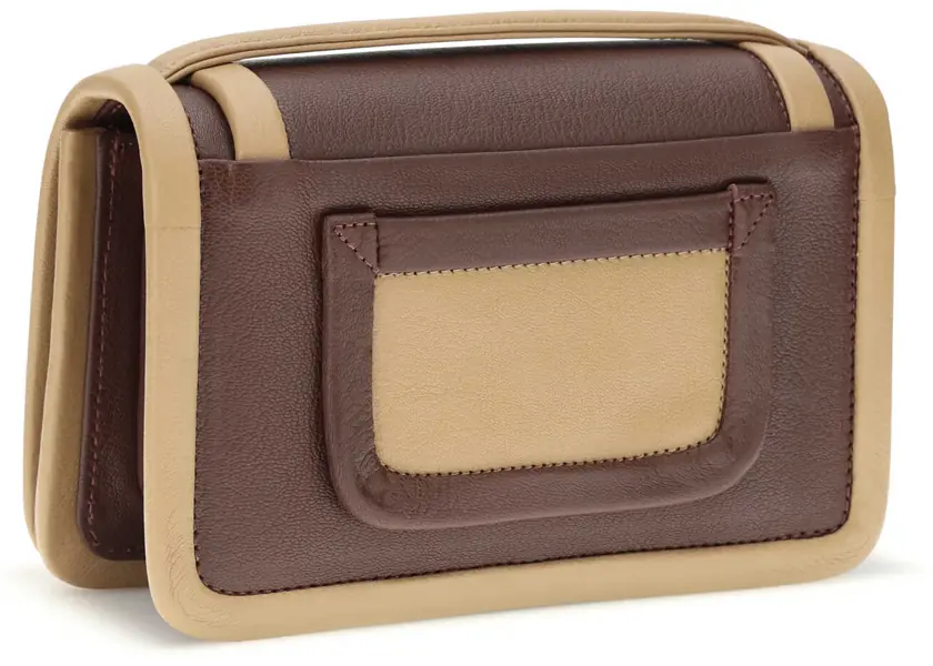 Genti de umar PIERRE HARDY Alpha Shoulder Bag GRAIN KID BURGUNDY CAMEL Femei (BM 19759829) 3