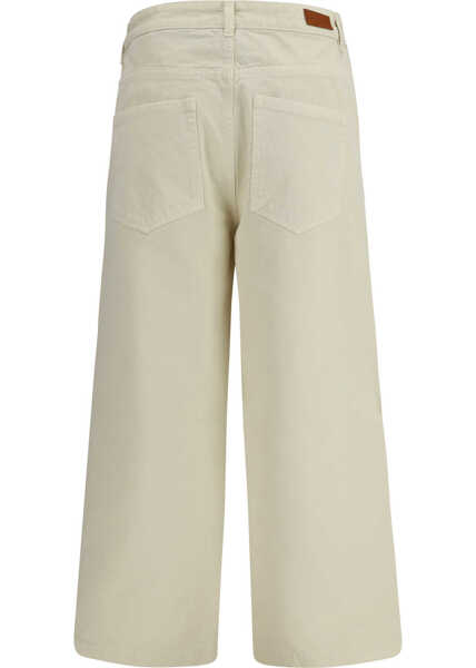 Pantaloni casual Moncler Cotton Trousers LIGHT BEIGE Femei (BM 19759832) 2