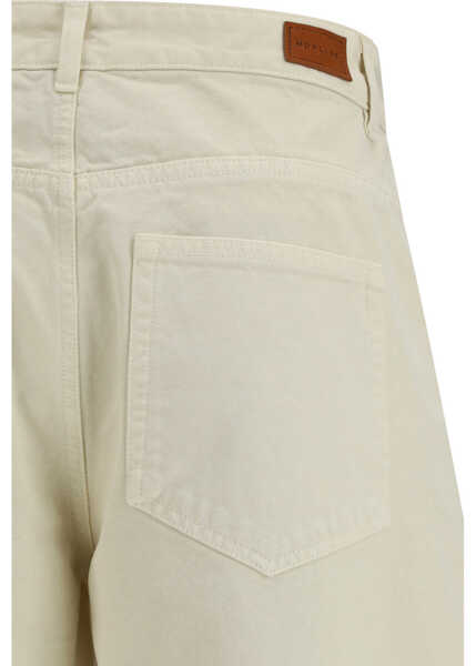 Pantaloni casual Moncler Cotton Trousers LIGHT BEIGE Femei (BM 19759832) 3