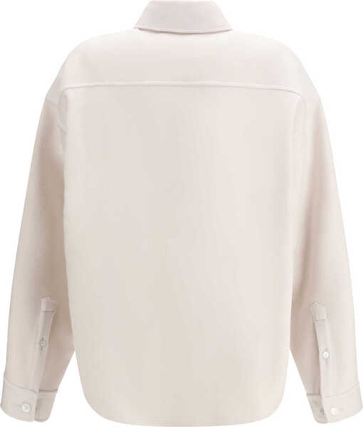 Camasi casual Balenciaga Cashmere Overshirt CREAM Femei (BM 19759838) 2