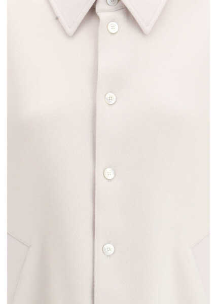 Camasi casual Balenciaga Cashmere Overshirt CREAM Femei (BM 19759838) 3