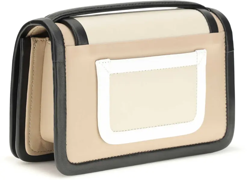 Genti de umar PIERRE HARDY Alpha Shoulder Bag LAMB CALF MULTI OFF WHITE BLACK Femei (BM 19759871) 3