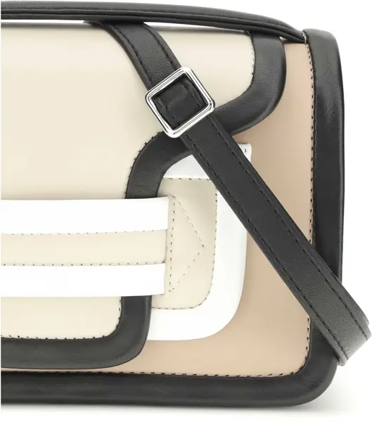 Genti de umar PIERRE HARDY Alpha Shoulder Bag LAMB CALF MULTI OFF WHITE BLACK Femei (BM 19759871) 4