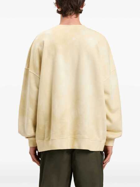 Bluze de trening Palm Angels Brushed Cotton Sweatshirt Crystal Pin Up With Print Beige Barbati (BM 19759976) 5