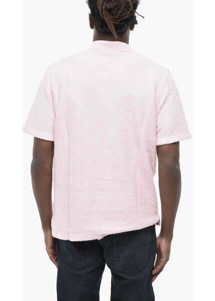 Tricouri Polo DSQUARED2 Cotton Terry Polo With Logo Pin Pink Barbati (BM 19759982) 2