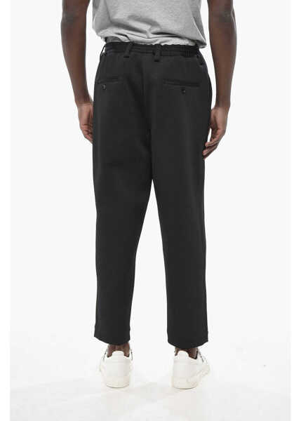Pantaloni casual Marni Textured Fabric 4-Pocket Trousers With Belt Loops Black Barbati (BM 19759985) 2