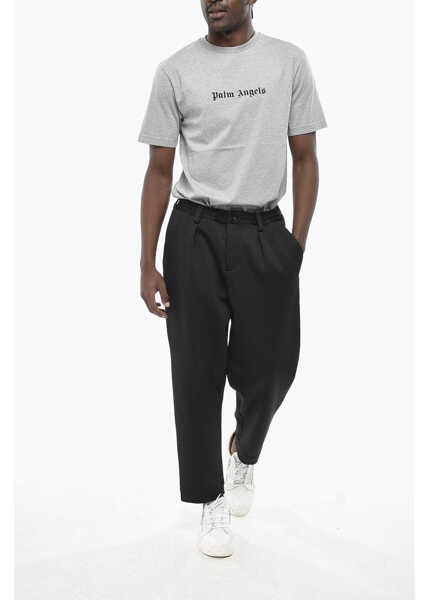 Pantaloni casual Marni Textured Fabric 4-Pocket Trousers With Belt Loops Black Barbati (BM 19759985) 4