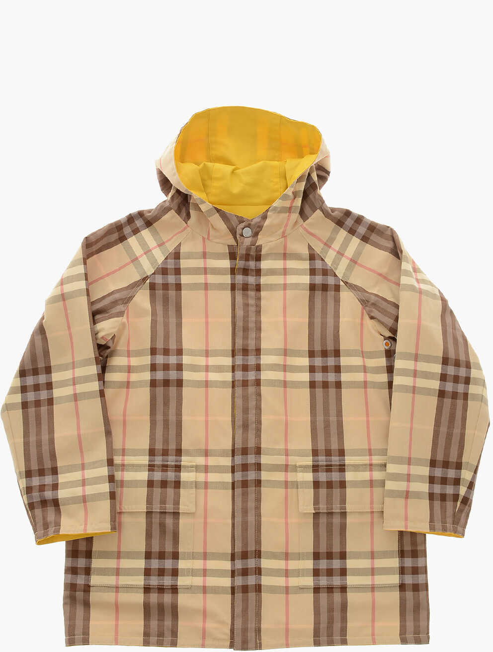 Paltoane Burberry Kids Reversible Trench Coat With Tartan Pattern Yellow Fete (BM 19759991) 4