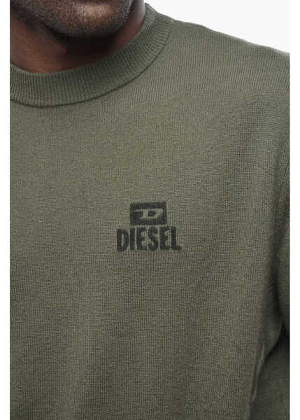 Pulovere Diesel Wool And Cashmere Crew Neck Sweater K-Crewk-Out-B Green Barbati (BM 19760003) 3