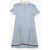 Gucci Awning-Striped Cotton Polo Dress With Embroidered Logo Light Blue