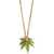 DSQUARED2 Marija Chain Necklace Gold-Tone With Pendant Green
