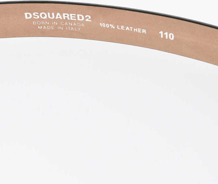 Curele DSQUARED2 25Mm Solid Leather Belt Brown Barbati (BM 19760027) 3