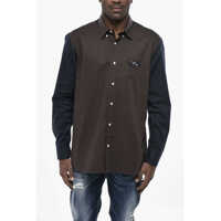 Camasi casual Cotton Button-Down Shirt With Hidden Placket Barbati