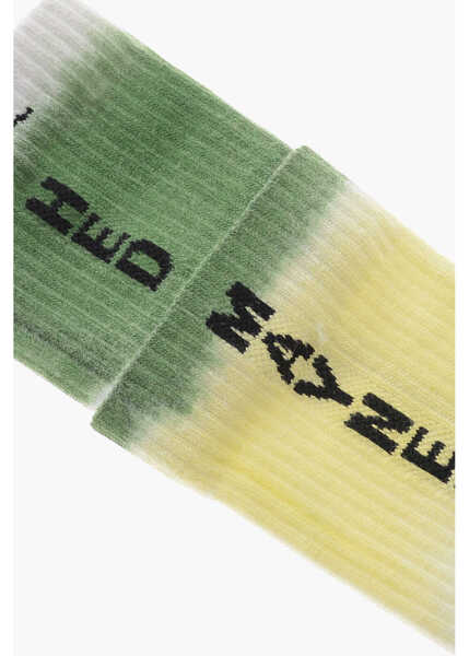 Sosete HED MAYNER Reebok Tie-Dye Effect Cotton Socks With Contrasting Logo Green Barbati (BM 19760036) 2