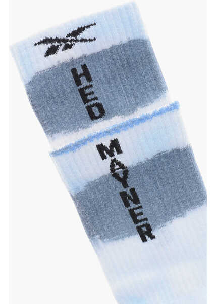 Sosete HED MAYNER Reebok Tie-Dye Effect Cotton Socks With Contrasting Logo Blue Barbati (BM 19760048) 2