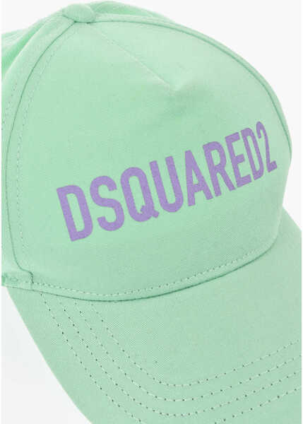 Sepci DSQUARED2 One Life One Planet Organic Cotton Baseball Cap With Print Green Barbati (BM 19760051) 3