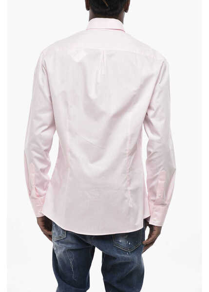 Camasi casual Brunello Cucinelli Cotton Button-Down Shirt Pink Barbati (BM 19760057) 2