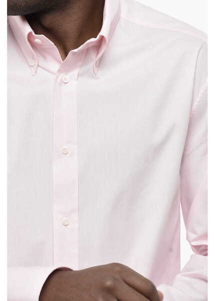 Camasi casual Brunello Cucinelli Cotton Button-Down Shirt Pink Barbati (BM 19760057) 3