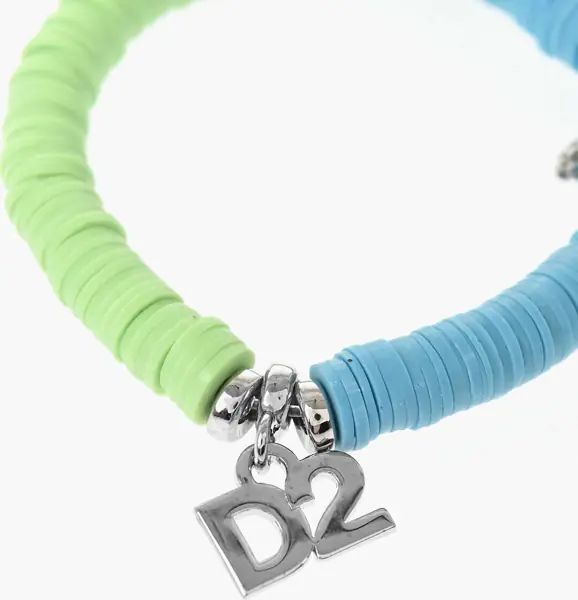 Bratari DSQUARED2 Two-Tone Bracelet With Metal Charm D2 Blue Barbati (BM 19760066) 4