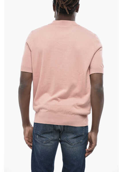 Tricouri Polo DSQUARED2 Knit Polo With Applied Logo Pink Barbati (BM 19760069) 2