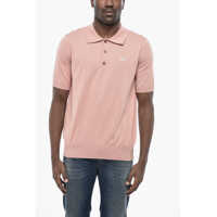 Tricouri Polo Knit Polo With Applied Logo Barbati