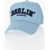 DSQUARED2 Cotton Gabardine Baseball Cap Souvenir From Canada With Rais Light Blue