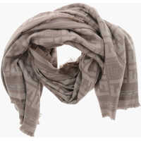 Esarfe Wool-Blend Scarf With All-Over Monogram Femei
