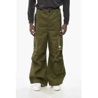 Pantaloni casual Cotton-Blend Cargo Pants With Elastic Waist Barbati