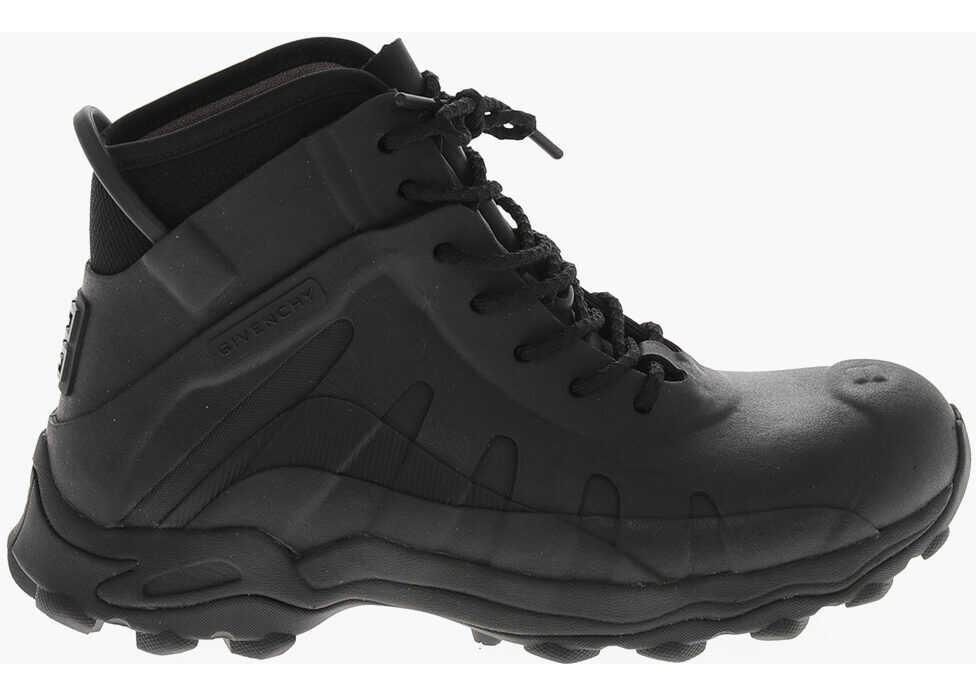 Ghete Givenchy Lace-Up Rubber Ankle Boots Black Barbati (BM 19760180) 3