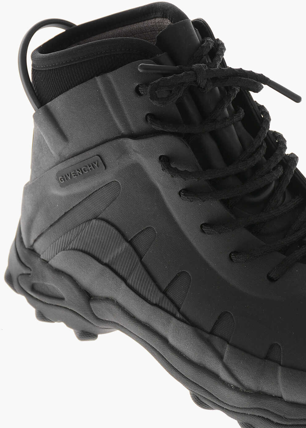 Ghete Givenchy Lace-Up Rubber Ankle Boots Black Barbati (BM 19760180) 4