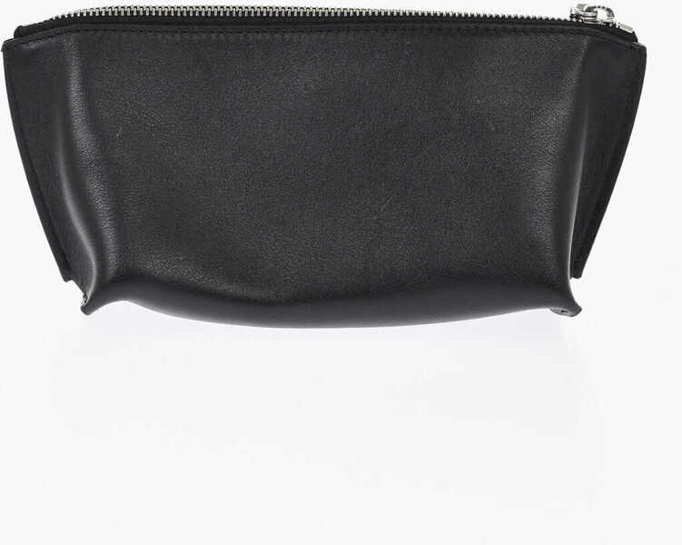 Genti de mana DSQUARED2 Leather Pouch D2 Statement With Metal Monogram Black Femei (BM 19760183) 2