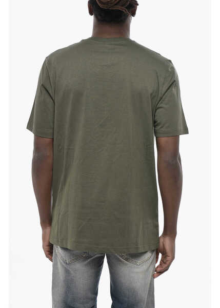 Tricouri Diesel Solid-Color Crew Neck T-Shirt T-Just-Situation Green Barbati (BM 19760195) 2