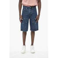Pantaloni scurti Dark Wash Denim Cargo Shorts Metal Frame Barbati