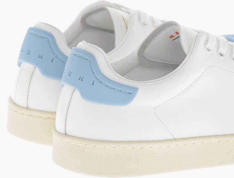 Sneakers Marni Low Leather Sneakers With Contrasting Rubber Toe Cap White Femei (BM 19760201) 2